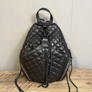 Rebecca Minkoff Julian SM Backpack Quilted Black Leather Mini EUC